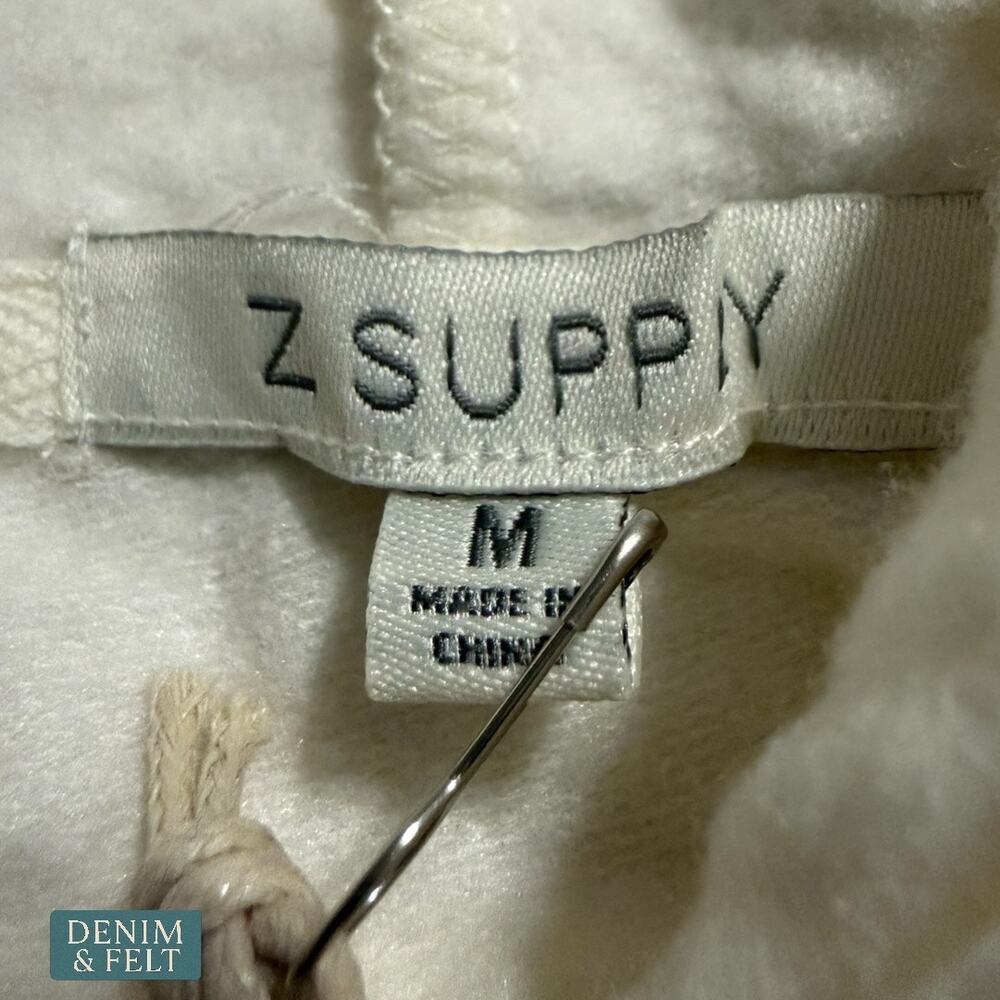 NEW Z Supply Cream Hooded Midi Sweatshirt Dress Modal Long‎ Sleeve Lounge Maxi - Picture 7 of 9
